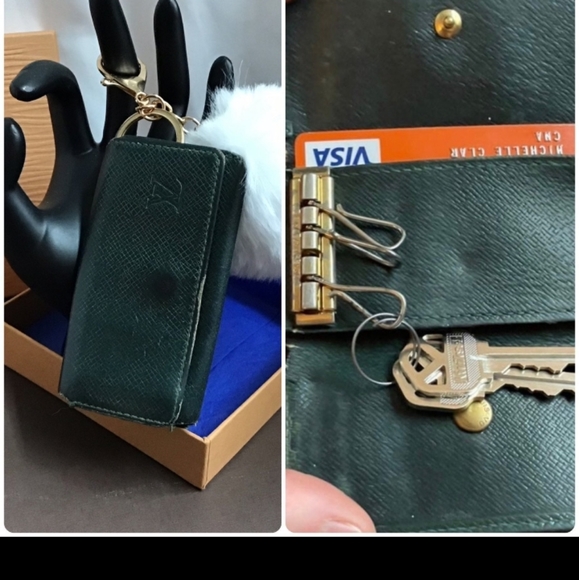 Louis Vuitton Key 🔑 Holders 2 Red Black Leather - Picture 7 of 11